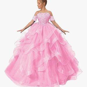 Elegant Pink Kids Formal Dress